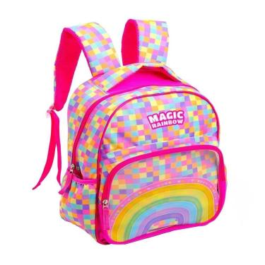 Imagem de Mochila Infantil Kit Premium Rainbow 15P