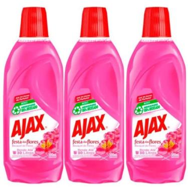 Imagem de Kit 3 Limpador Diluível Ajax Festa Das Flores Bouquet De Flores 500Ml