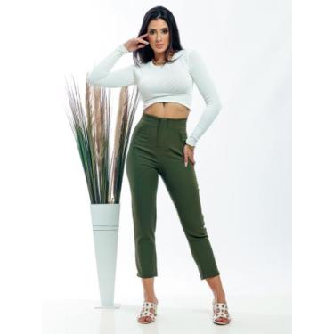 Imagem de MODAS DOMI Calça Alfaiataria Feminina Cintura Alta LANÇAMENTO Moda ZR 