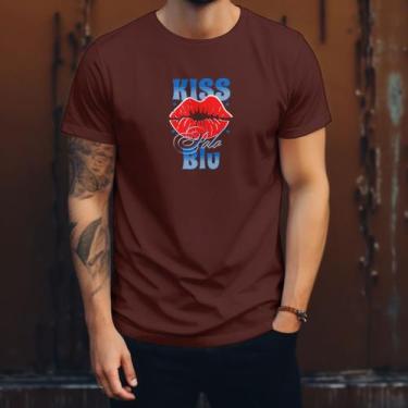 Imagem de Camisa Camiseta Masculina Polo Blu Kiss Moderna em Algodão do P ao G1,