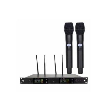 Imagem de Microfone Sem Fio UHF Profissional Dylan D-9500 Cor Preto