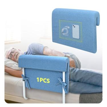 Imagem de KAAMOS Almofada de enchimento de trilho de cama, capas de trilho de cama acolchoadas para camas de hospital, protetor de queda de camas, almofadas de barreira de proteção de cabeceira para adultos