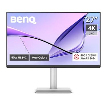 Imagem de BenQ Monitor MA270U 68.6 cm 4K 3840x2160 para MacBook® Pro/Air, Dual USB-C, 90W Power Delivery, Mac Color Match, Hub USB, controle de brilho e volume no Mac, suporte ajustável de altura e inclinação,