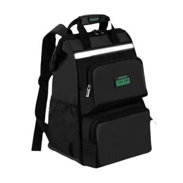 Imagem de Generic Bolsa de ferramentas Mochila de ferramentas com tiras reflexivas de advertência Zip Close Bolsa de ferramentas Mochila com alças para homens Bolsa de