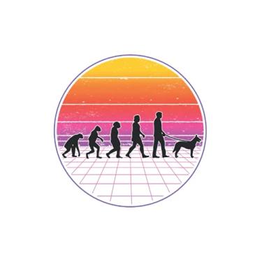 Imagem de Hollandse Herder Notizbuch: Hollandse Herder Evolutino Vaporwave Schäferhund / 6x9 Zoll / 120 karierte Seiten Seiten