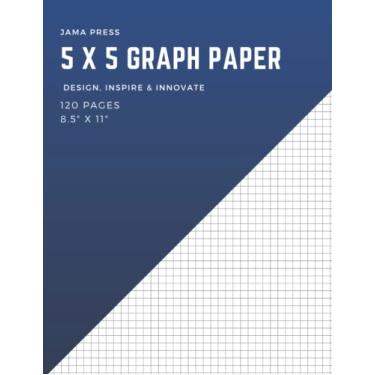 Imagem de 5x5 Graph Paper Notebook: 5x5 Graph Paper Notebook : Engineering, design projects, mapping for board/video/role play games, designing floor plans, ... playing pen and pencil games, planning crafts