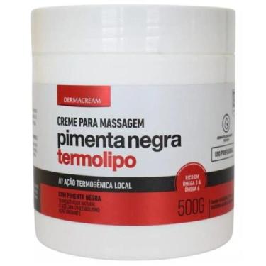 Imagem de Creme Massagem Redutor Medidas Pimenta Negra Dermacream 500g
