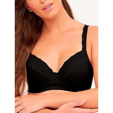Imagem de Sutiã Sem Bojo Econfort ST 10 0007 Com Renda Sem Aro T. P/EG, G, 0001,