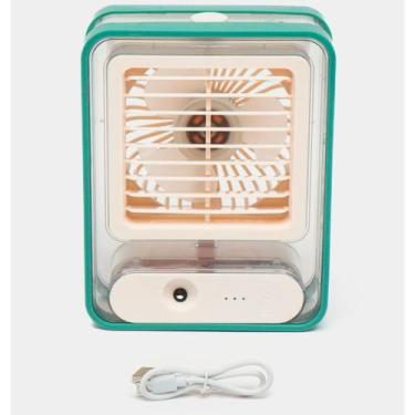 Imagem de Ventilador Portátil Multifuncional Com Umidificador E Leds - RECARREGA