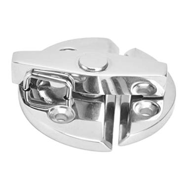 Imagem de Dobradiças Redondas Marinha 316 Aço Inoxidável Porta do Barco Gabinete Torção Botão de Giro Trava Rolha Estável para Portas de Acesso de Navios Tampas de Bueiro para Isca de Pesca