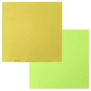 Imagem de Papel Scrapbook Linha Duo Lisa Limão 180g 30,5 x 30,5cm Repeteco - PL0