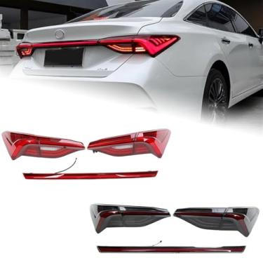 Imagem de Suitable for Toyota Avalon 2018-2023 LED Tail Light - Dynamic Signal Rear Lamp for Enhanced Car Styling(Red one set)