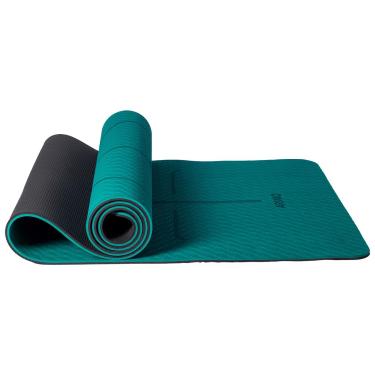 Imagem de ARIMO Tapete Yoga Mat Antiderrapante TPE Ecológico Biodegradável Todos Os Tipos de Yoga/Pilates 181 x 61 cm x 8 mm (Turquesa com Linhas)