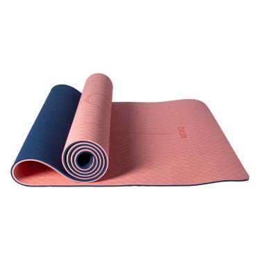 Imagem de ARIMO Tapete Yoga Mat Antiderrapante TPE Ecológico Biodegradável Todos Os Tipos de Yoga/Pilates 181 x 61 cm x 8 mm (Coral com Linhas)