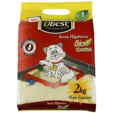 Imagem de Areia Higiênica Para Gatos Dbest Bio Grossa 2Kg - D BEST