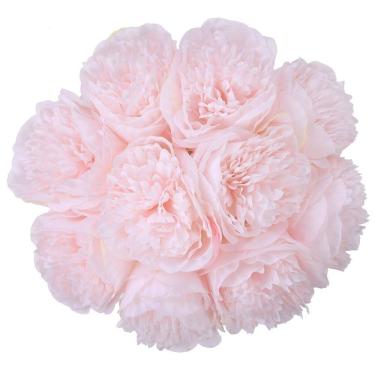 Imagem de Flor de seda de peônia artificial U`Artlines com 20 cabeças (Light P)