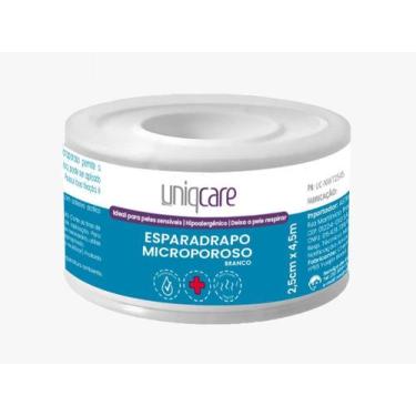 Imagem de Esparadrapo microporoso uniqcare kit 10cx 2,5cmx4,5m branco,  2,5CMX4,