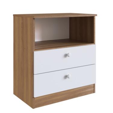 Imagem de Cômoda Infantil Aconchego 2 GV Branca e Nogal