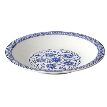 Imagem de Pratos de porcelana de imitação comercial, prato profundo de lagosta de frutos do mar de restaurante - 3 2068-16 - azul e branco clássico