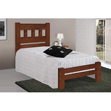 Imagem de Cama Solteirão (Solteiro Extra) Madri de Madeira Maciça Tauari - Cor Castanho