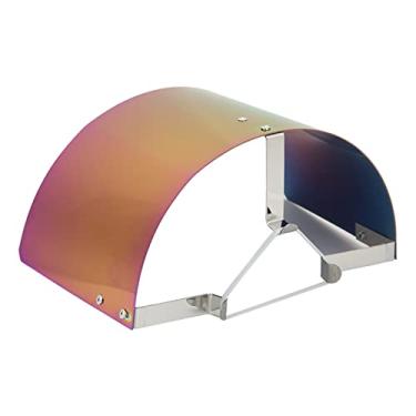 Imagem de GRCFUMO 1 PC Tampa do filtro de entrada de ar, embalagem de calor de entrada de ar protetora, tampa do filtro de ar de ar accesso automotivo de aço inoxidável por 2,5 pol a 3.5in (Cor banhada)