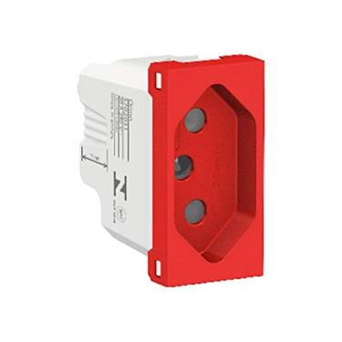 Imagem de Módulo Tomada 2P+T 20A Antibacteriano Vermelha Orion S70203134, Schneider Electric