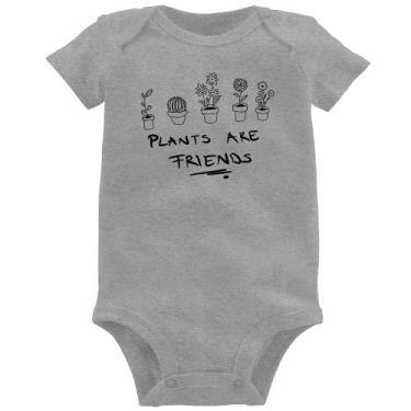 Imagem de Body Bebê Plants are Friends - Foca na Moda, Cinza, GG