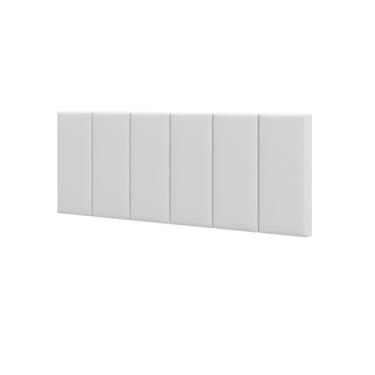 Imagem de CABECEIRA CASAL LAURA 1,40 ALMOFADADA material sintético BRANCO - OFER