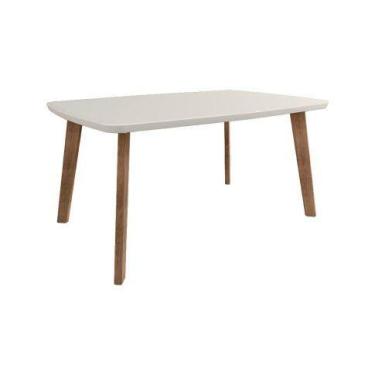 Imagem de Mesa de Jantar 4 Lugares 1,20x0,90 Toulon Oblongo Off White - CasaH