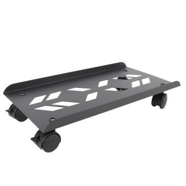 Imagem de Stand para PC para Celular, Towers de Computador Ajustável Portador de Carrinho Móvel Com Rodas de Galo de Travamento, Suporte de CPU Ajustável Sob a Mesa para a Maioria Dos