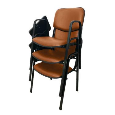 Imagem de 03 Cadeiras Escolar Universitária Linha Hotel Auditório Caramelo