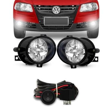 Imagem de Kit Farol Neblina Milha Gol Parati Saveiro G4 Fox 03 / 09 botão universal