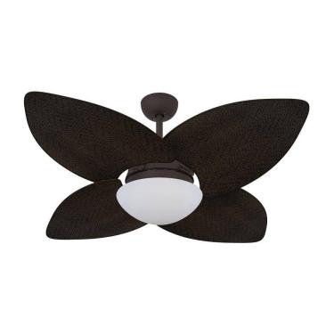 Imagem de Ventilador De Teto Kovalski Marrom Texturizado 4 Pás Palmae Tabaco 110V