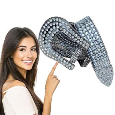 Imagem de Cinto Country Feminino Brilho Strass - Blogueira Moda Balada Festival 