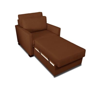 Imagem de Poltrona Cama Meca am que se Transforma em Sofá Cama Solteiro Resistente e Confortável em Sarja Algodão 7067