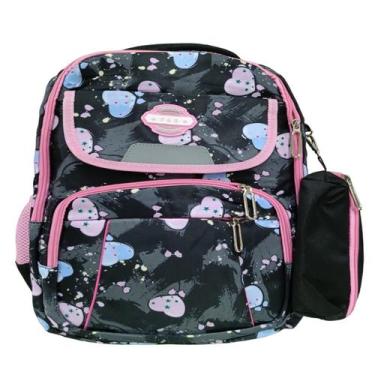 Imagem de Mochila infantil juvenil feminina - Volta as aulas - G502, Preto