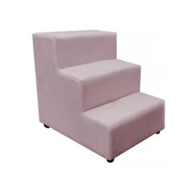 Imagem de Escada Escadinha Pet Cachorro 3 Degraus Rampa Suede Grace - Tatite Dec