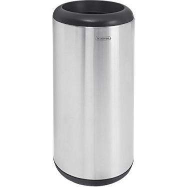 Imagem de Lixeira em Aço Inox com Aro e Base em Polipropileno 15 Litros, Tramontina, Inox