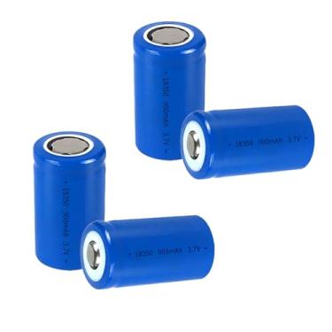 Imagem de gudongping 3,7V 900mAh 18350 geable Top Grande Capacidade para Farol, Lanterna LED, Mini Ventiladores etc. 4PCS