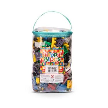 Imagem de Blocos de Montar Infantil Happy Blocs Bolsa com 360pçs Educativas