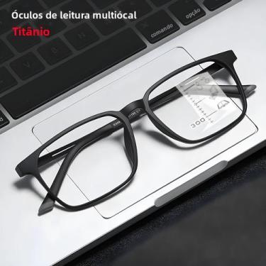 Imagem de Óculos De Leitura Multifocal Progressivos De Titânio Ultraleve Masculi