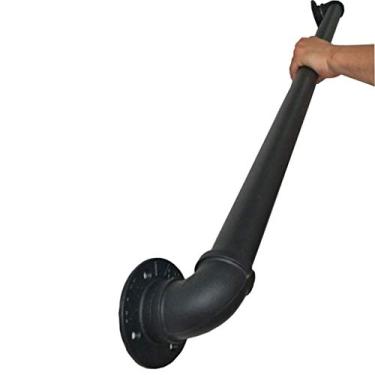 Imagem de MTYLX Corrimões, corrimão de segurança, tubo de água industrial, suporte de escada de ferro forjado, maçaneta de porta do sótão, 50 cm, 50 cm