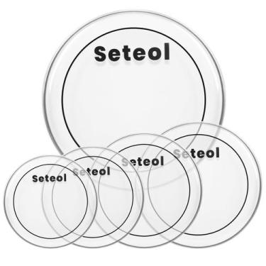 Imagem de Cabeças de tambor Seteol 10 12 14 16 22 polegadas PET Clear Bass