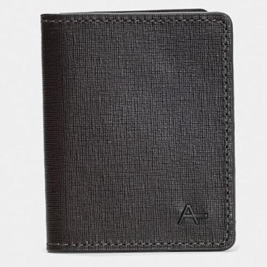 Imagem de Carteira Couro Aramis Slim Saffiano Marrom Masculino, Único, Marrom