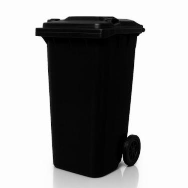 Imagem de Lixeira Grande Coleta Seletiva Container Carro Coletor Lixo 120l C/ Ro