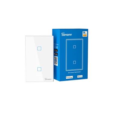 Imagem de SONOFF Interruptor de luz inteligente, interruptor de parede inteligente de toque WiFi de 2,4 GHz para luzes, interruptor de luz Smart Life funciona com Alexa e Google Home, interruptor inteligente de