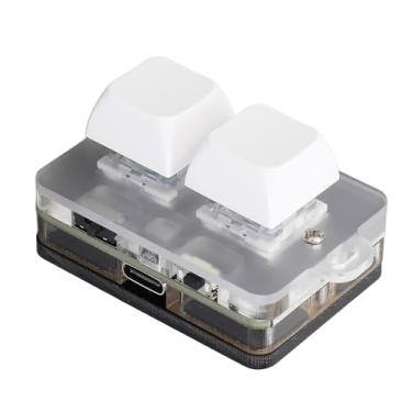 Imagem de Teclado Programável de 2 Teclas, Teclado USB Mini PC Com Interruptores Azuis, Luz RGB para Jogos, Escritório e Muito Mais, Suporta Personalização Versátil, Aprimora a Experiência