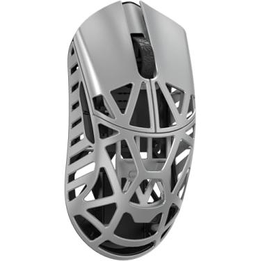 Imagem de SMACKAPE WLMOUSE Beast X Mini Pro Ultraleve 34g Mouse para jogos de magnésio, sensor PAW3950 HS, taxa de sondagem de 8K, 30.000 DPI, interruptores OM e TTC, painéis laterais personalizáveis (prata