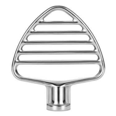 Imagem de Batedeira para KitchenAid 4,5/5 litros com cabeça inclinada, acessório de pá de aço inoxidável para auxílio de cozinha, acessórios de misturador de aço inoxidável para KitchenAid, lavável na