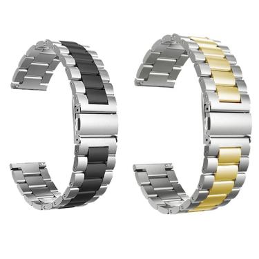Imagem de 2 Pulseiras Smartwatch Aço Inox Elos Smartband Relogio
